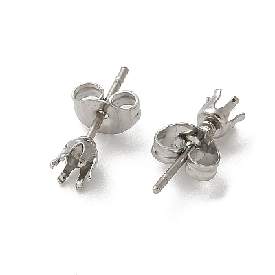 316 Surgical Stainless Steel Stud Earring Findings STAS-Z118-03P-05-1