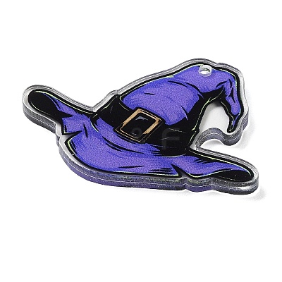 Halloween Theme Double Sided Printed Acrylic Big Pendants OACR-Z023-02I-1