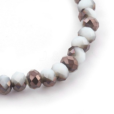 Electroplate Glass Beads Stretch Bracelets BJEW-JB04021-01-1