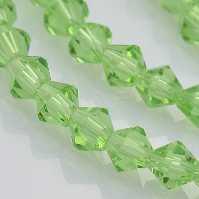 Faceted Bicone Glass Beads Strands X-EGLA-P017-4mm-01-1