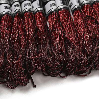 10 Skeins 12-Ply Metallic Polyester Embroidery Floss OCOR-Q057-A18-1