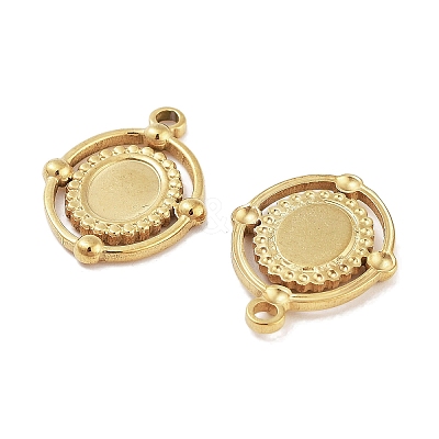 304 Stainless Steel Pendant Cabochon Settings STAS-P364-07G-1