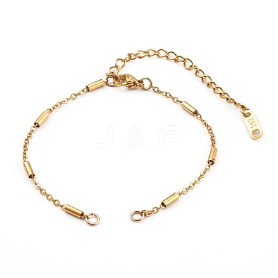 304 Stainless Steel Cable Chains Bracelets Making AJEW-JB00900-02-1