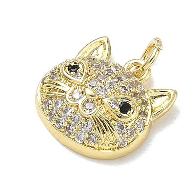 Brass with Rhinestone Charms RB-CBA6830-18G-04-1