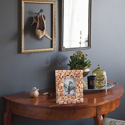 Natural Wood Photo Frames DJEW-WH0007-42-1