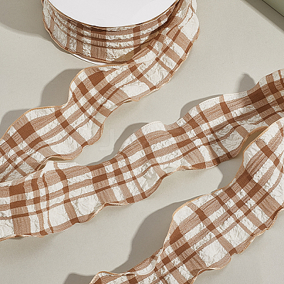 1 Roll Polyester Ruffled Ribbon SRIB-CY0001-14F-1