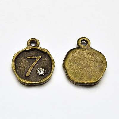 Antique Bronze Plated Alloy Rhinestone Charms LS-ALRI-J153-07-NF-1