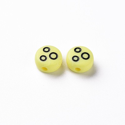 Opaque Champagne Yellow Acrylic Beads X-MACR-N008-42-C10-1