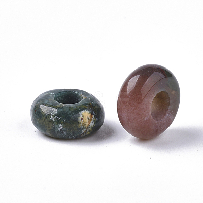 Natural Indian Agate European Beads X-G-Q503-03-1
