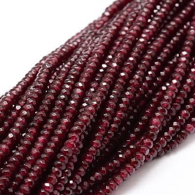 Dyed Natural Malaysia Jade Rondelle Beads Strands G-E316-2x4mm-10-1