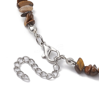 Natural Gemstone Beads Anklets AJEW-AN00583-03-1