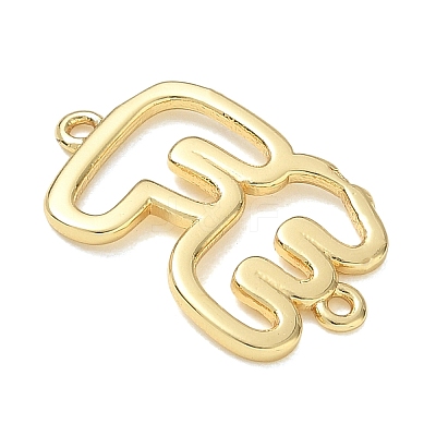 Hollow Brass Connector Charms KK-CBAE532-01K-G-1