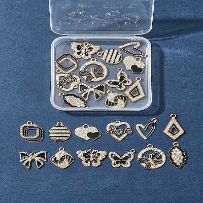 24Pcs 12 Styles Alloy Enamel Pendants ALRI-FS0001-04-1
