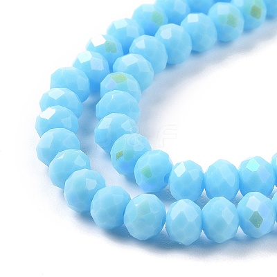 Electroplate Opaque Solid Color Glass Beads Strands LS-EGLA-A034-P6mm-L11-1