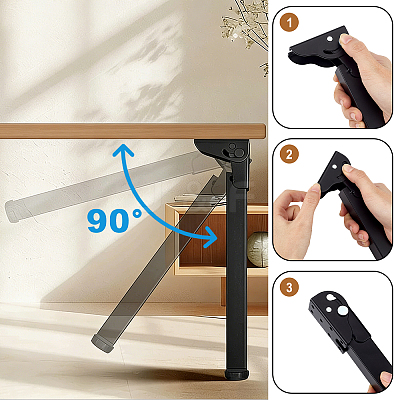 8 Bags 2 Styles Carbon Steel Foldable Table Legs FIND-WA0001-26-1