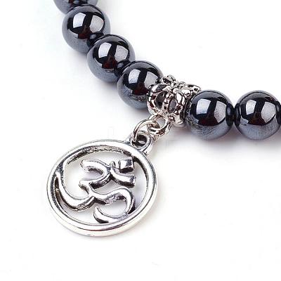 Gemstone Charm Bracelets BJEW-P179-05-1