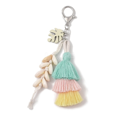 Handmade Macrame Nylon Thread Pendant Decorations HJEW-P019-11P-01-1