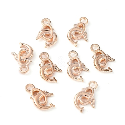 Alloy Dolphin Pendants LS-TIBEP-20596-RG-NR-1