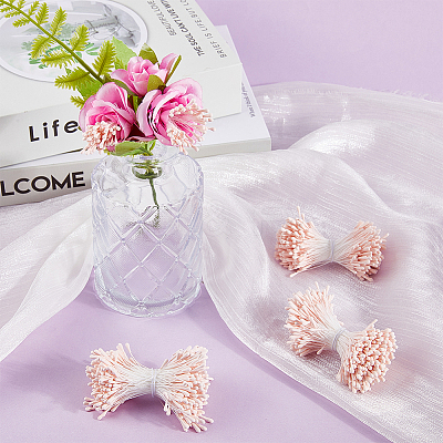 Gypsum with Cotton Cord Artificial Flower Core DIY-WH20007-36A-03-1