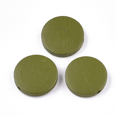 Painted Natural Wood Beads WOOD-S049-02C-05-1
