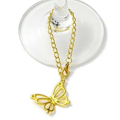 Alloy Butterfly Cup Pendant Decorations HJEW-JM01786-1