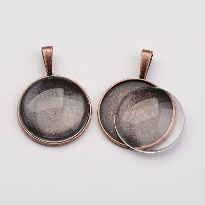 Bubble Locket Alloy Pendant Cabochon Bezel Settings DIY-X0268-04R-LF-1