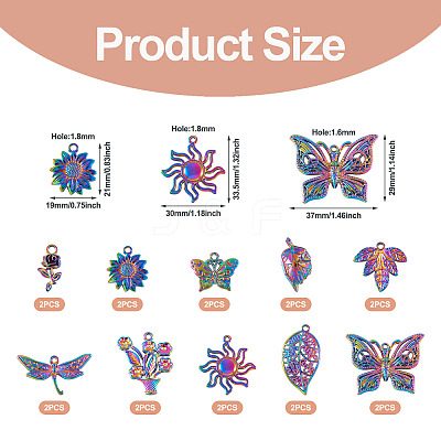 20Pcs 10 Style Alloy Pendants FIND-TA0003-92-1