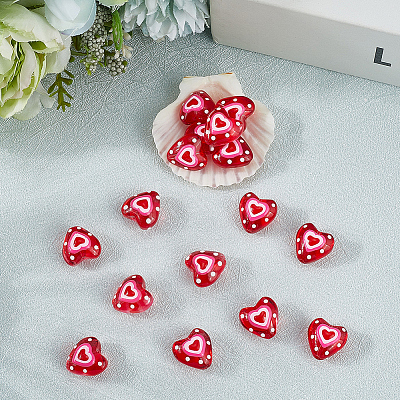 16Pcs Glass Enamel Beads LAMP-LT0001-11-1