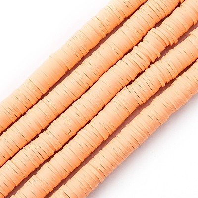 Handmade Polymer Clay Beads Strands CLAY-R089-8mm-Q090-1