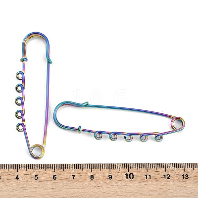Ion Plating(IP) 304 Stainless Steel Safety Pins Brooch Findings STAS-K252-05C-RC-1