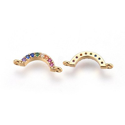 Brass Cubic Zirconia Links ZIRC-E162-13-1