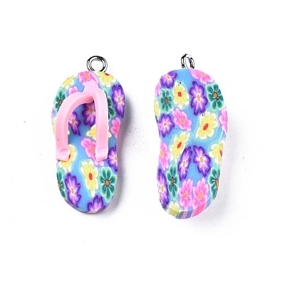 Handmade Polymer Clay Pendants X-PORC-S1007-48-1