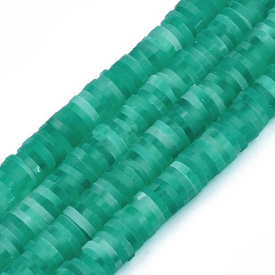Handmade Polymer Clay Beads Strands CLAY-R089-6mm-166-1