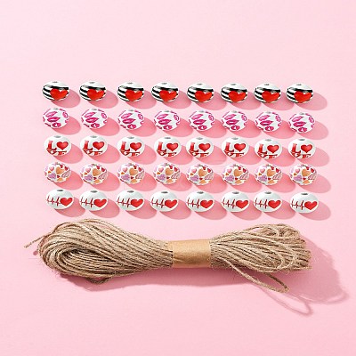 DIY Valentine's Day Pendant Decoration Making Kits DIY-FH0006-49-1