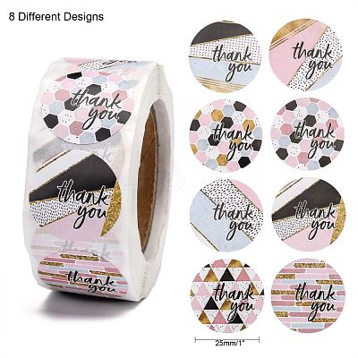 1 Inch Thank You Stickers DIY-G013-A19-1