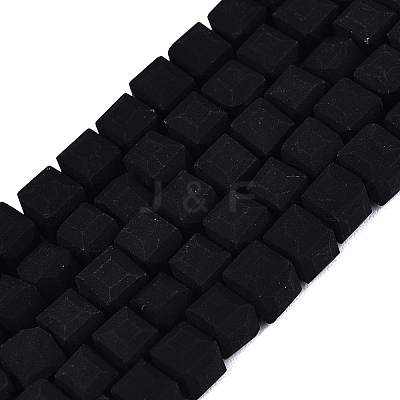 Opaque Frosted Glass Beads Strands GLAA-N072-01A-B11-1