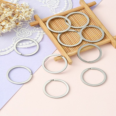 304 Stainless Steel Keychain Clasp Findings STAS-YW0001-80-1