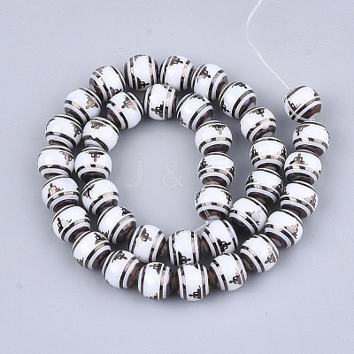 Electroplate Glass Beads Strands EGLA-S177-07A-01-1