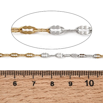 Two Tone 304 Stainless Steel Dapped Chains CHS-P029-02A-A-1
