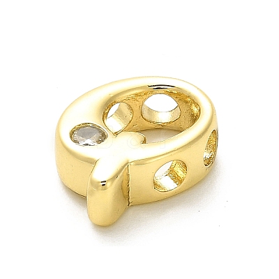 Rack Plating Brass Cubic Zirconia Beads KK-L210-008G-Q-1