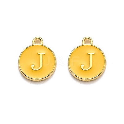 Golden Plated Alloy Enamel Charms LS-ENAM-Q437-13J-1