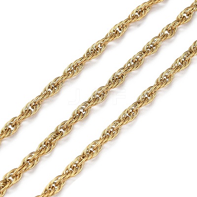 Ion Plating(IP) 304 Stainless Steel Rope Chains CHS-G027-08C-G-1