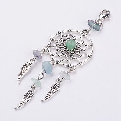 Natural Chip Gemstone Pendant Decorations X1-HJEW-JM00274-1