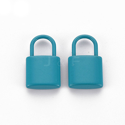 Spray Painted Alloy Pendants PALLOY-Q433-031B-RS-1