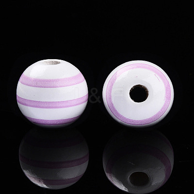Easter Theme Printed Wood Beads WOOD-T032-22K-1