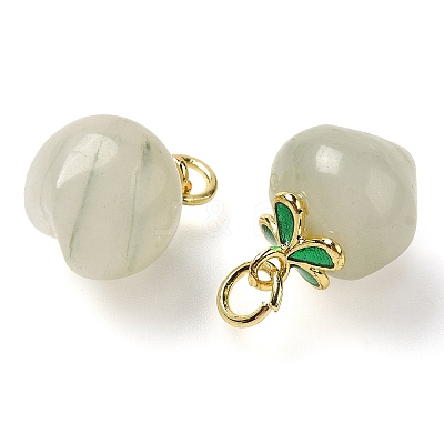 Natural Jade Fruit Pendants G-P550-24G-1