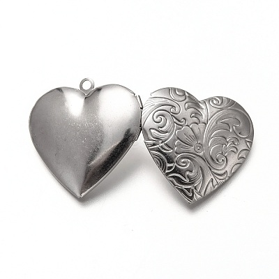 Tarnish Resistant 316 Stainless Steel Locket Pendants X-STAS-P268-08P-1