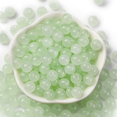 Imitation Jade Glass Seed Beads SEED-Z004-J8MM-09-1
