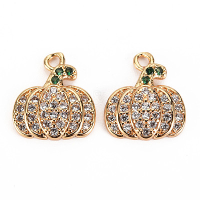 Brass Micro Pave Cubic Zirconia Charms X-KK-S360-138A-NF-1