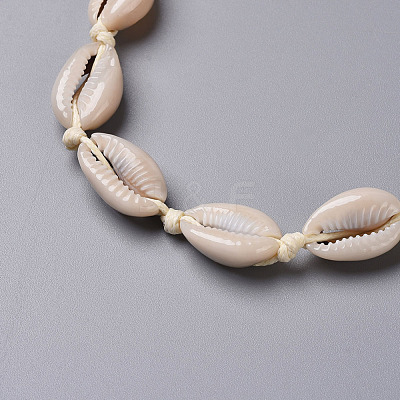 Cowrie Shell Choker Necklaces X-NJEW-JN02388-01-1